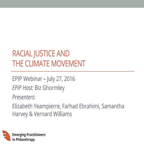 Racial justice and the climate movement