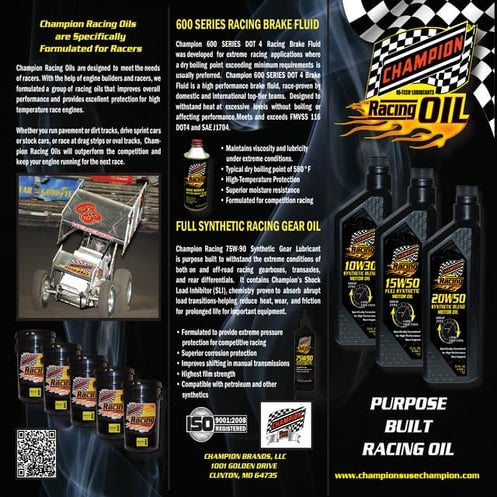 Champion Racing Oil Brochure | PDF