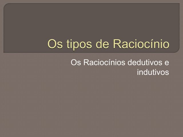 Raciocínio | PPTX