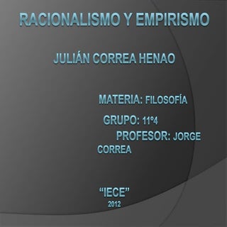 Racionalismo y empirismo