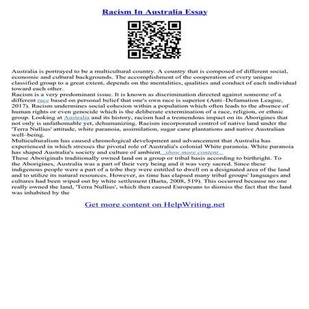 Racism In Australia Essay