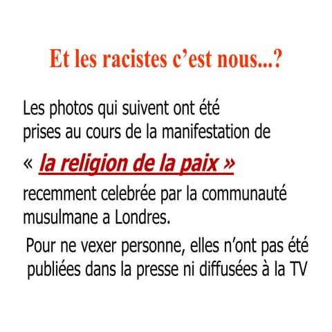 Racistes les islamistes