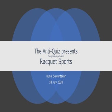 Racquet Sports Quiz