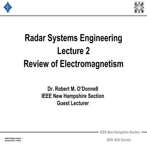 Radar 2009 a  2 review of electromagnetism3