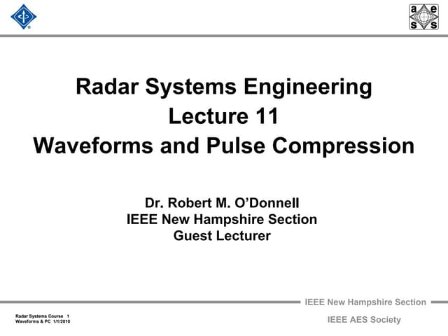 Radar 2009 a 11 waveforms and pulse compression