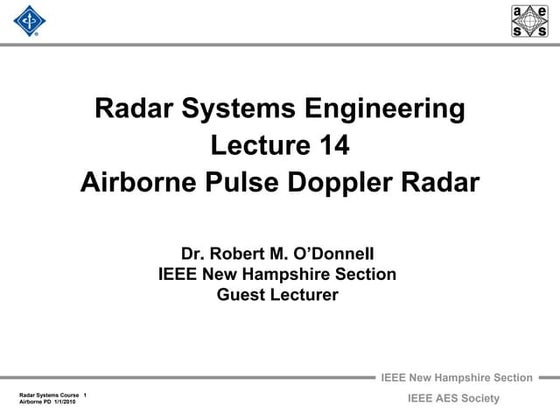 Airborne Pulsed Doppler Radar 第二版 英語版（Doppler radar 