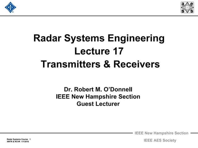 Radar 2009 a 17 transmitters and receivers