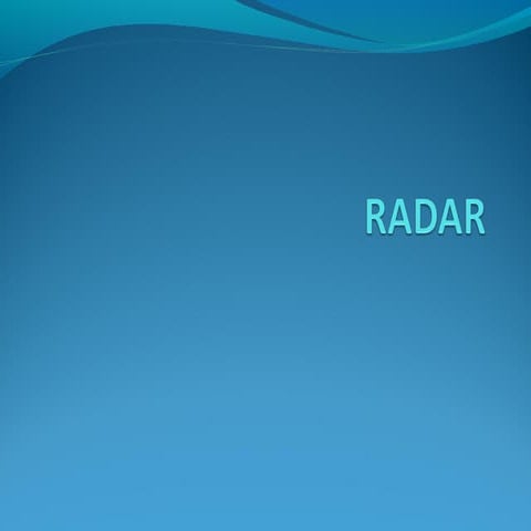 RADAR Basics