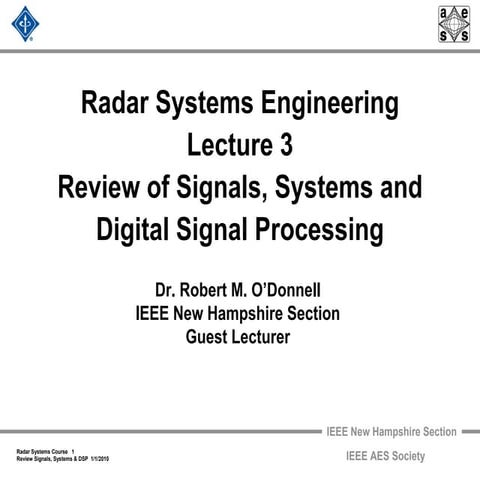 Radar 2009 a  3 review of signals, systems, and dsp