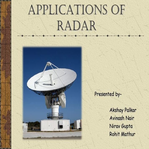 Radar system Communication Su12