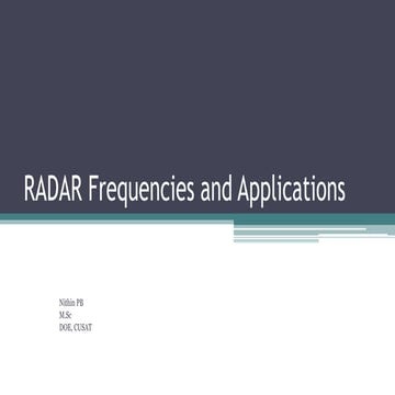 Radar frequencies and applications completed