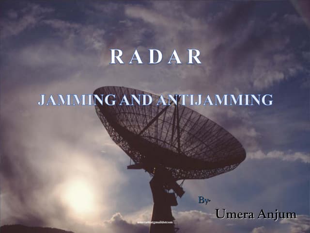 RADAR Jamming and Anti-Jamming