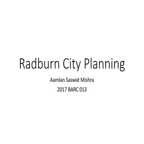 Radburn city planning