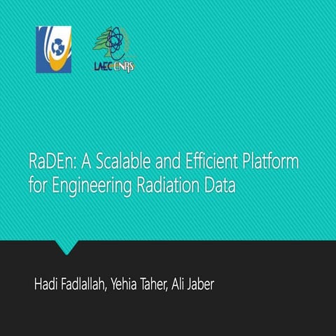 RaDEn :  A Scalable and Efficient Platform for Engineering Radiation Data