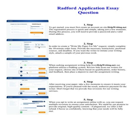 Radford Application Essay Question | PDF