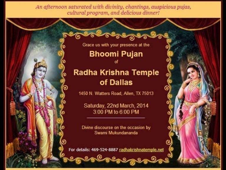 Bhoomi Pujan of Radha Krishna Temple of Dallas