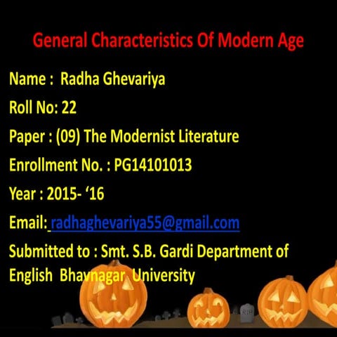 General Characteristics Of Modern Age