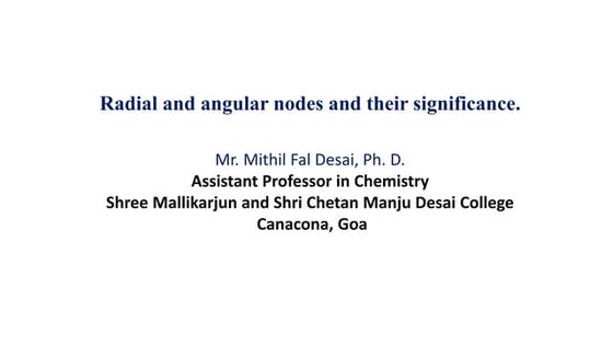 Radial and angular parts wave function | PPT