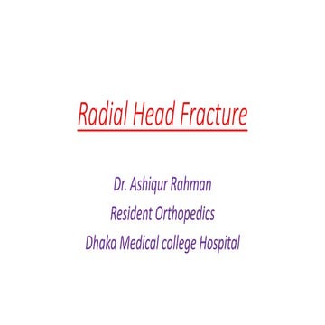 Radial head fracture