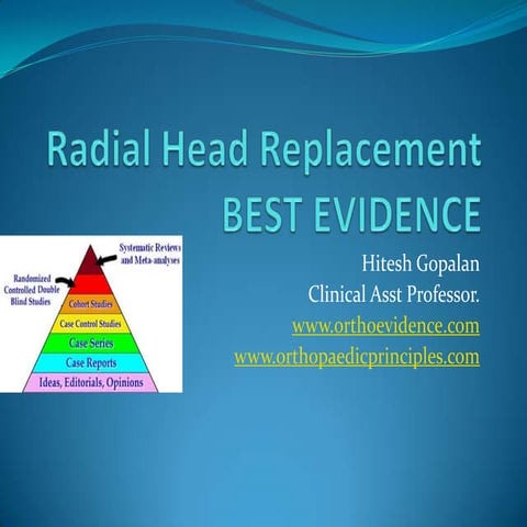 Radial head replacement best evidence