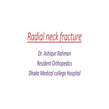 Radial neck fracture