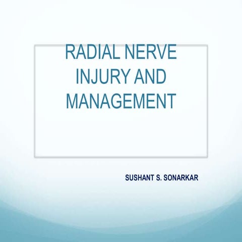 Radial nerve injuries