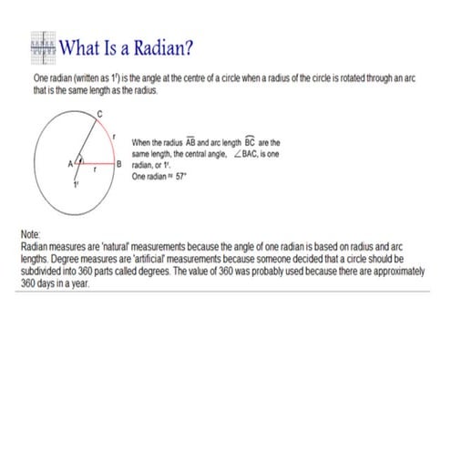 Radians notes