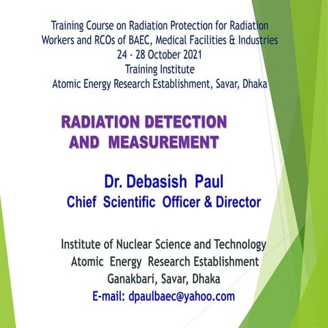 Radiation detection & measurement | PPT | Chemistry | Science