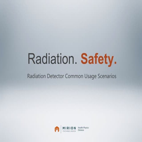 Radiation Detectors - Applications 
