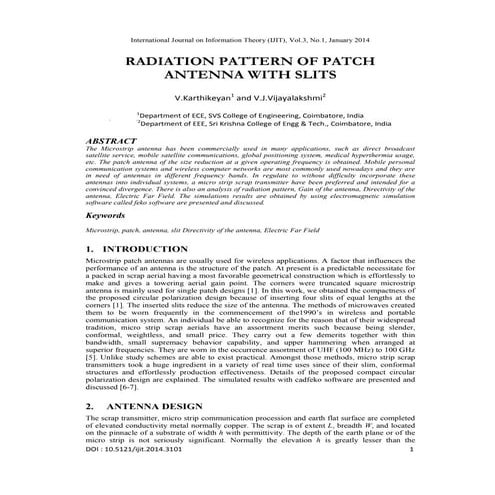 Radiation pattern of patch