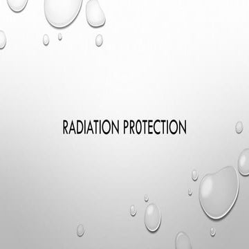 Radiation Protection Methods and principles | PDF