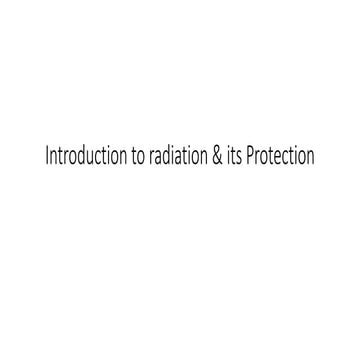 Radiation protection