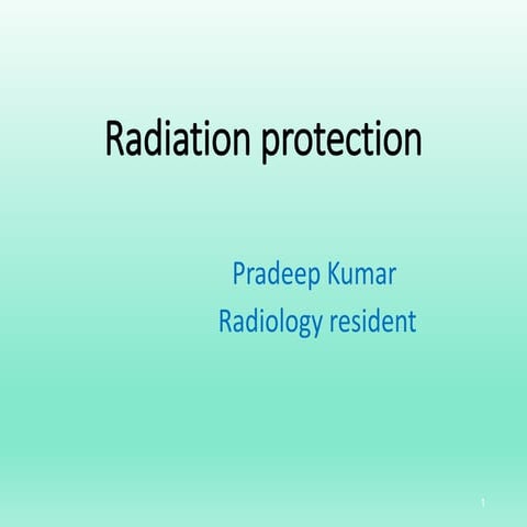 Radiation protection PowerPoint slide PPT pk