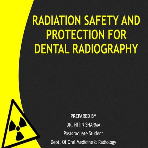 Radiation safety and protection for dental radiography