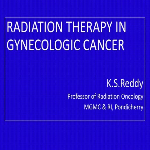Radiation therapy in gynecologic cancer 17-03-15