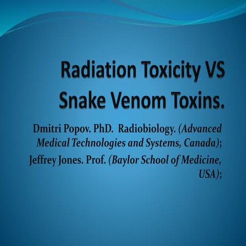 Molecular Mechanisms of Radiation Damage. | PPTX