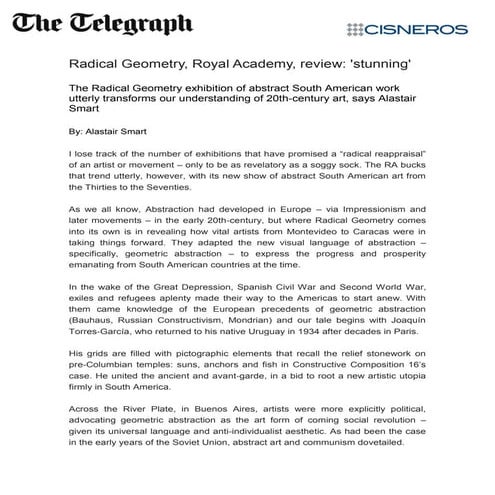 Radical geometry, royal academy, review