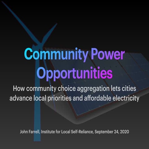 Community Power Opportunities