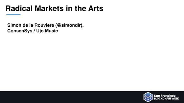 Radical Markets in the Arts