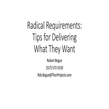 Radical Requirements: Tips For Delivering What They Want