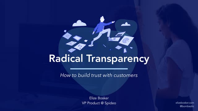 Elize Bosker "Radical Transparency: How to Build Trust with Customers" Productized19