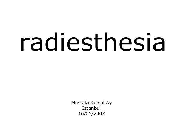 Radiesthesia