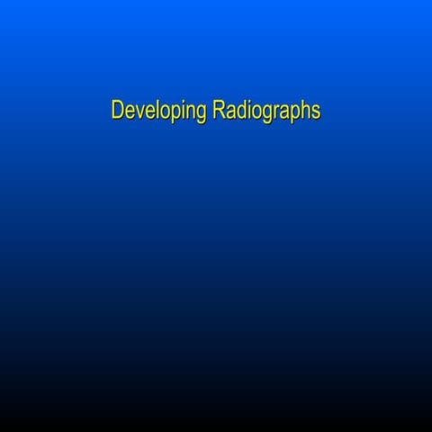 Dental x ray film processing | PPTX