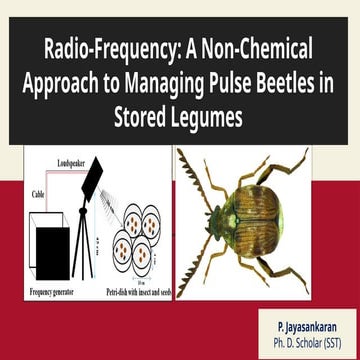Radio-Frequency A Non-Chemical Approach to Managing Pulse Beetles in Stored L...