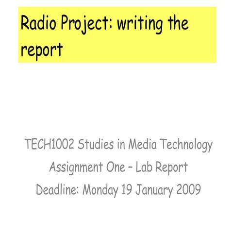 Radio Project Introduction