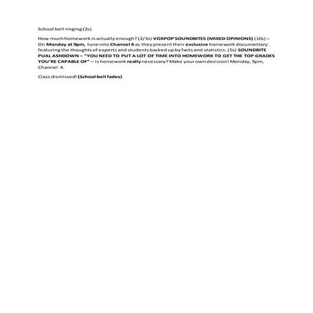 Radio advert script – 30 second advert | DOCX