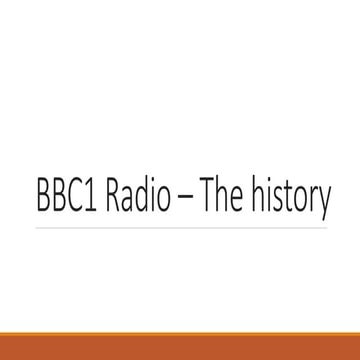 Radio 1 history | PPT