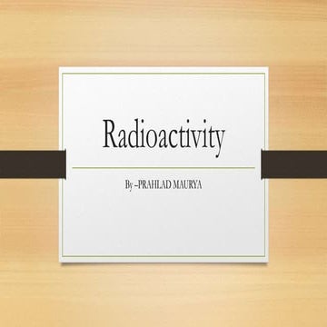 Radioactivity