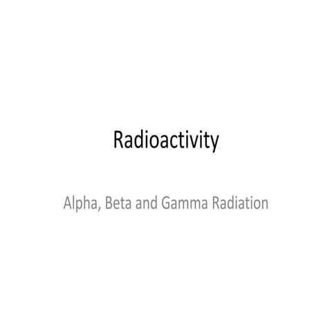 Radioactivity by oliver
