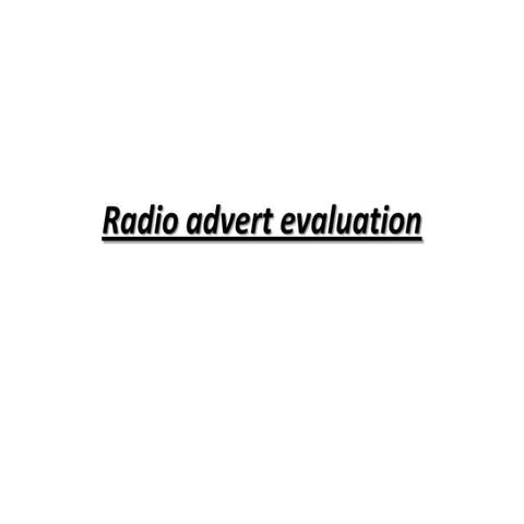Radio programme evaluation EF | DOCX